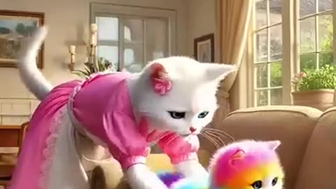 Rainbow CHAT MULTICOULEUR cat's 😼 Crashing Cat Mom funny #ai #story #cat 1 #funny #animals