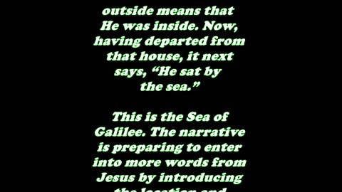 Matthew 13:1 - Daily Bible Verse Commentary
