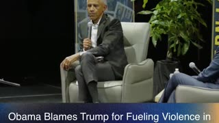 🚨 Obama on Charlie Kirk’s assassination: Blames Trump for fueling political violence.