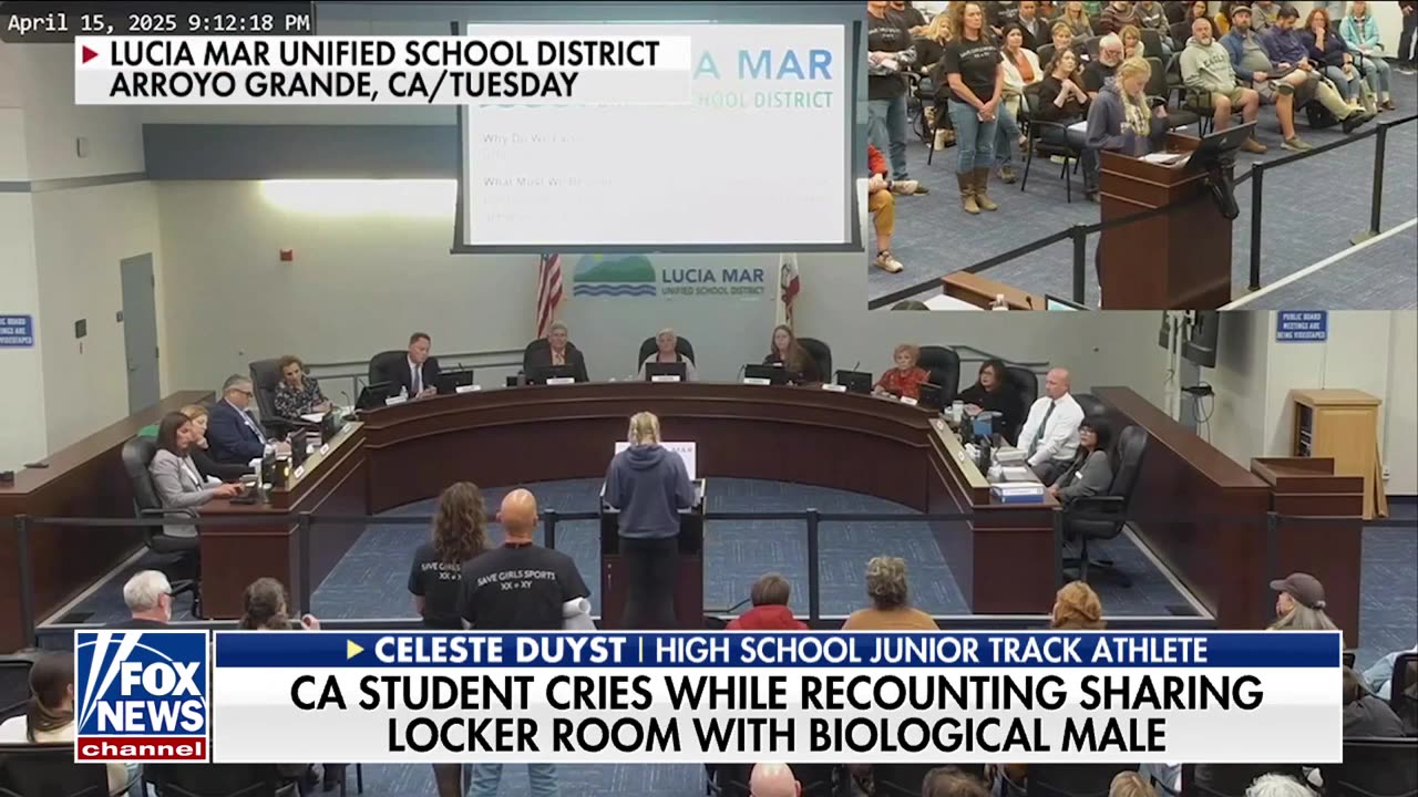 Female Students are sharing locker room with biological males.