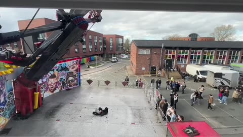 NEW footage emerges of fairground ride falling apart