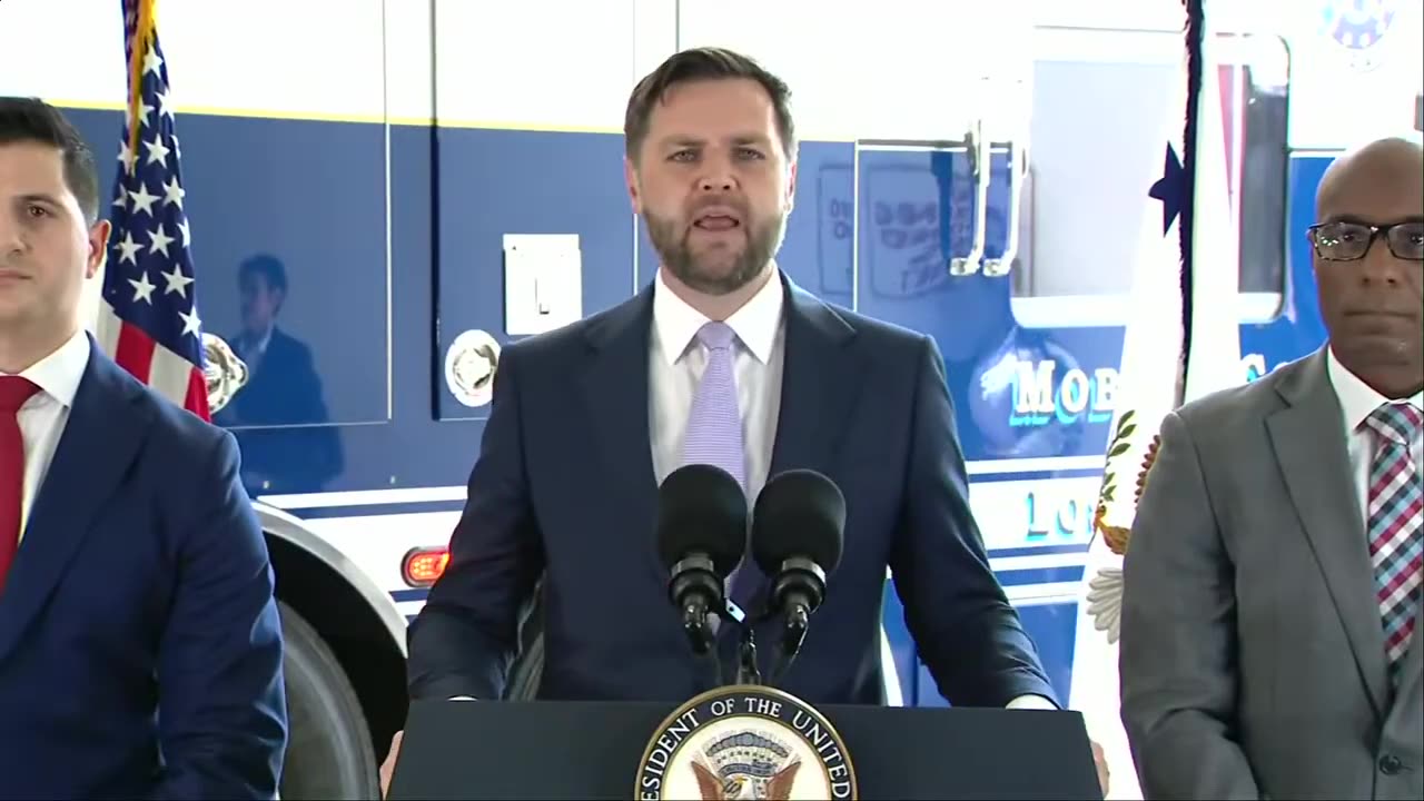 VP J.D. Vance delivers remarks in Los Angeles
