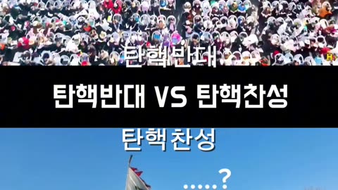 2월 8일 광화문 탄핵 찬반집회 비교