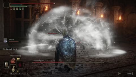 Elden Ring NG+1 | Godskin Apostle boss w/Mimic Tear at Divine Tower of Caelid #eldenring #shorts