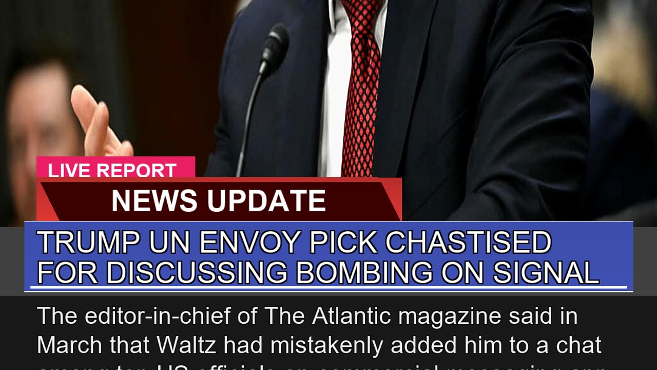 Trump UN Envoy Pick Chastised for Discussing Bombi