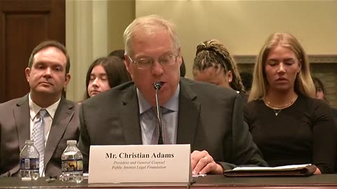 Mr. Christian Adams delivers opening remarks at voter list maintenance hearing