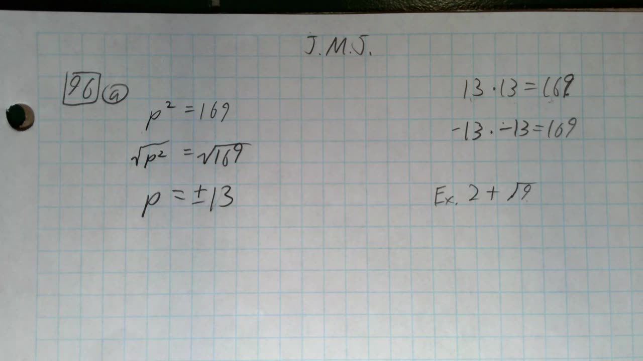 Saxon Algebra 1 Lesson 96 (a)