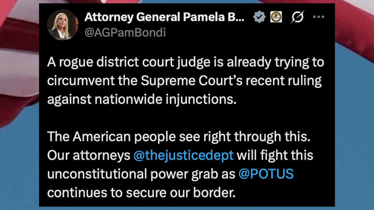 Pam Bondi Is Fighting Back Against Rogue Judges!