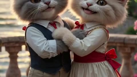Romantic Cat Couple Dance 😻💃