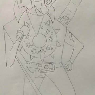 Cubism Elvis 1st a sketch timelapse