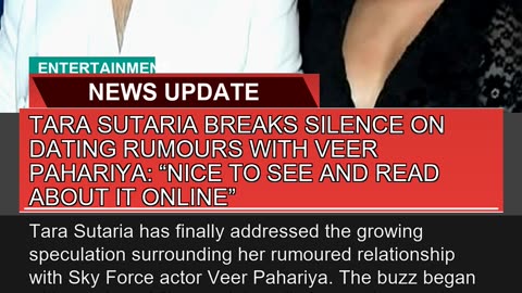 Tara Sutaria Breaks Silence on Dating Rumours with