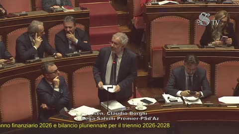 Claudio Borghi Aquilini lievi imprecisioni dopo gli interventi dell'opposizione legge di bilancio