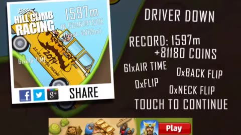 Hill Climb Racing, Police Car, Junkyard, 1350m