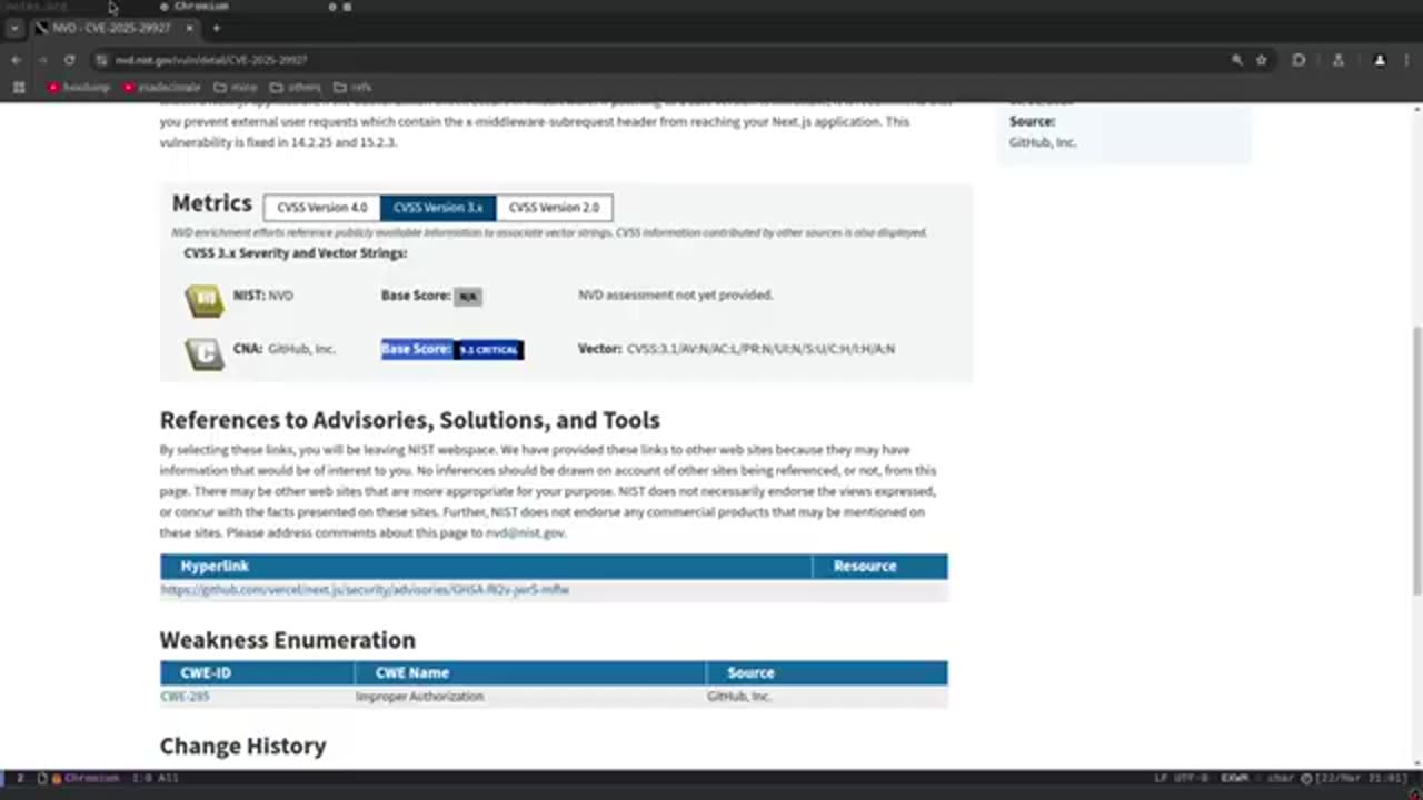 CRITICAL Vulnerability in Next.js - Middleware Bypass - CVE-2025-29927