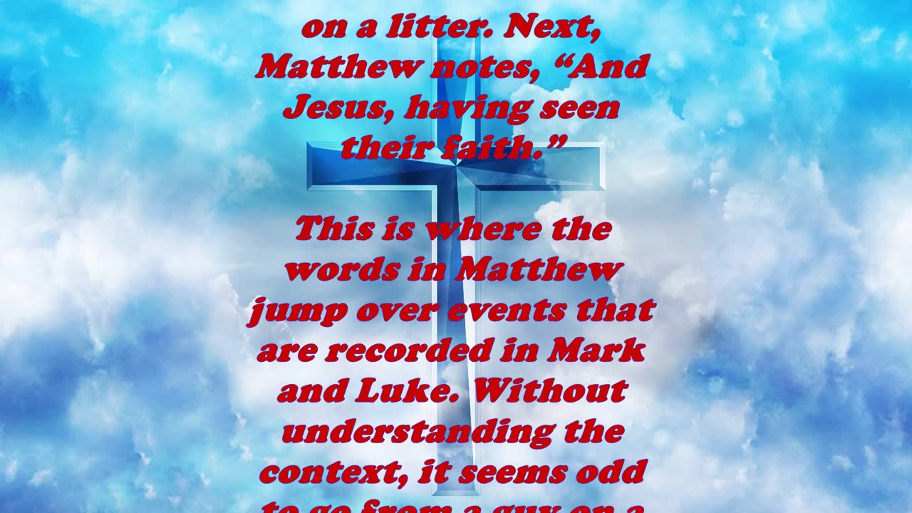Matthew 9:2 - Daily Bible Verse Commentary