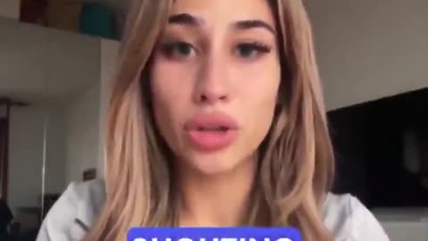 Lucia in tears after being attacked by fake North African asylum seekers in Milan.