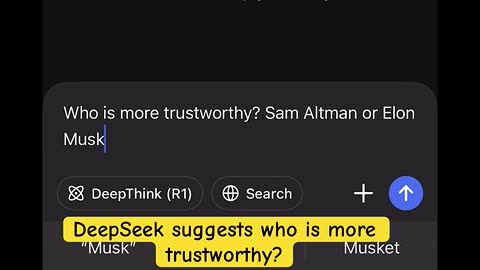 Elon Musk vs Sam Altman ? DeepSeek replies #shorts
