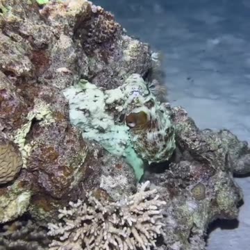 Octopus blending into its surroundings