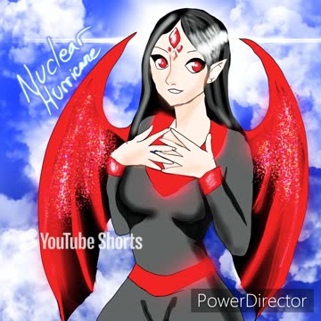 Oc speedpaint nuclear the vampire with sparkly wings and eyes