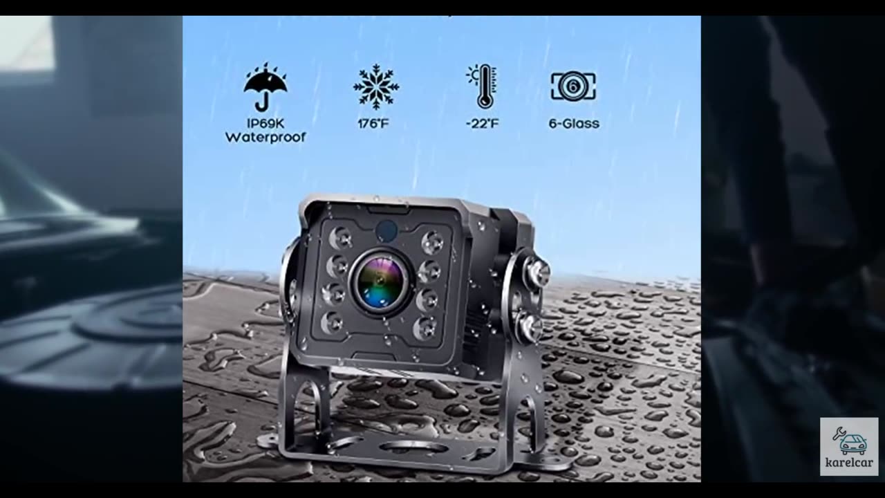 Yakry RV Backup Camera Plug and Play - No Delays 7 Inch HD 1080P Rear View Camer