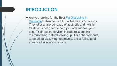 Best Fat Dissolving in Cutthorpe