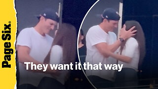 Watch Mila Kunis and Ashton Kutcher show rare PDA at Backstreet Boys concert