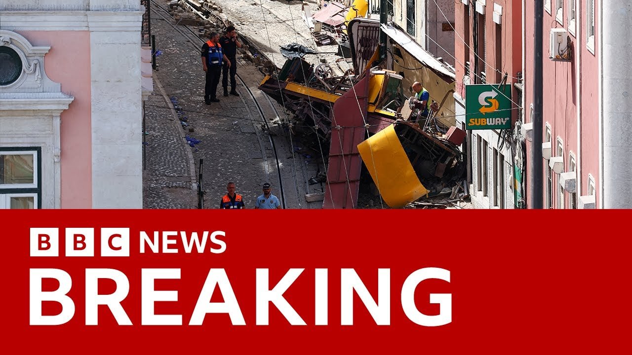 Three Brits killed in Lisbon funicular crash, say Portuguese police | BBC News