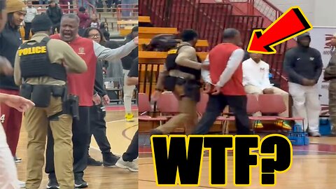HBCU basketball game DUST UP between Coach and Police leaves coach STUNNED when he's ARRESTED!