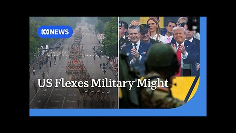 Trump oversees large US military parade amid No Kings protests