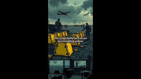 Israel is installing yellow concrete line into a permanent new border.