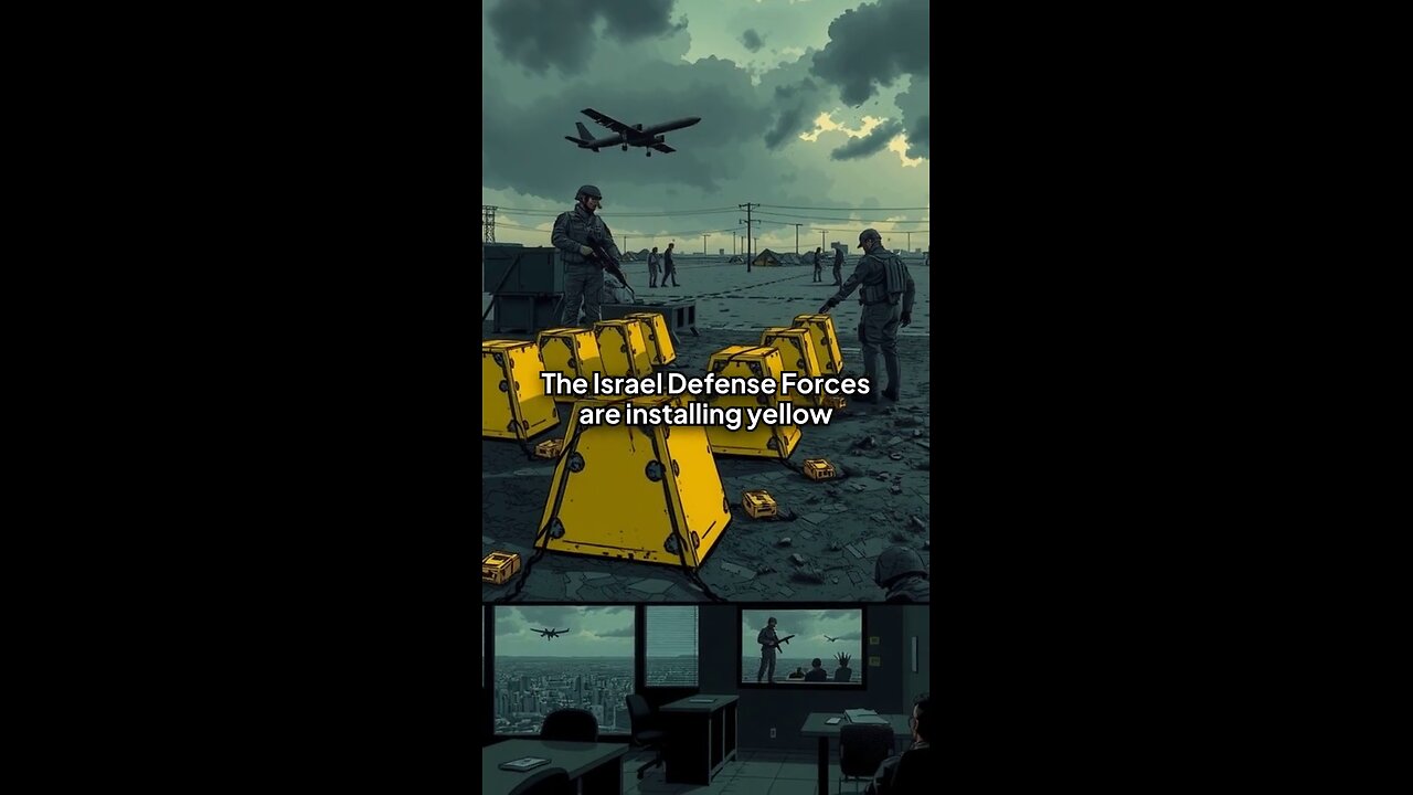 Israel is installing yellow concrete line into a permanent new border.