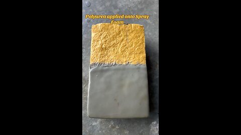 What does Polyurea looks like on Spray Foam after 15 seconds