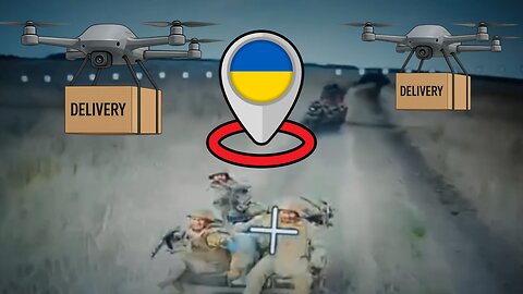 Russian Drones attack on a Ukrainian convoys