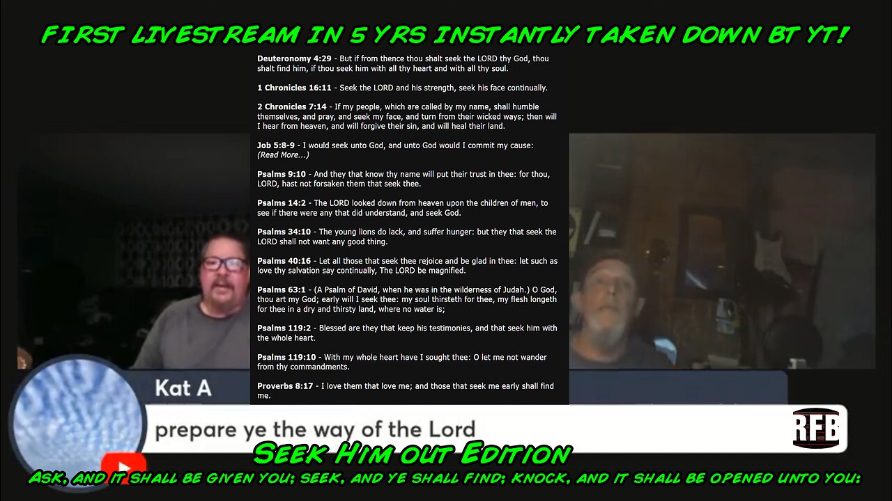 FIRST LIVESTREAM IN 5 YRS INSTANTLY TAKEN DOWN BY YT! - Richie From Boston