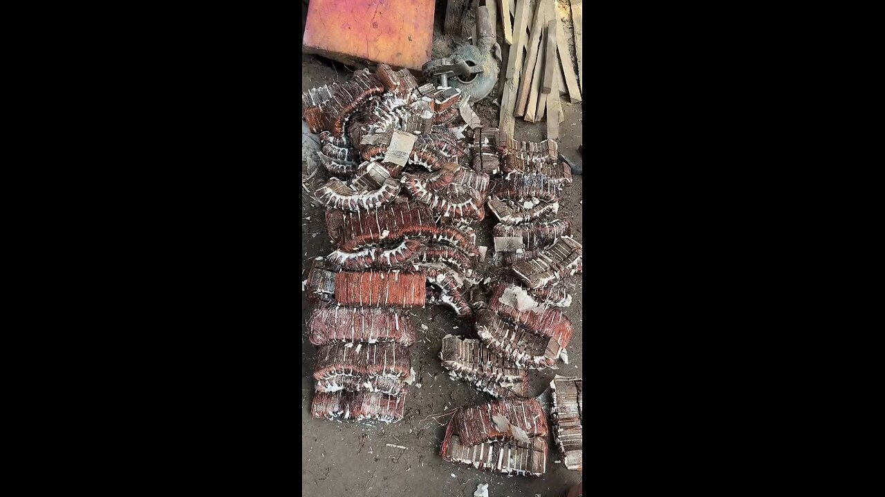 Extraction of copper from scrap motor.