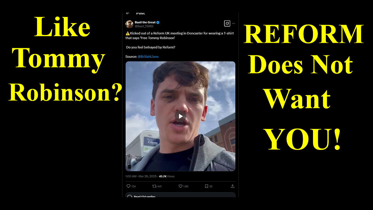 Tommy Supporter booted from ReformUK Rally in Doncaster