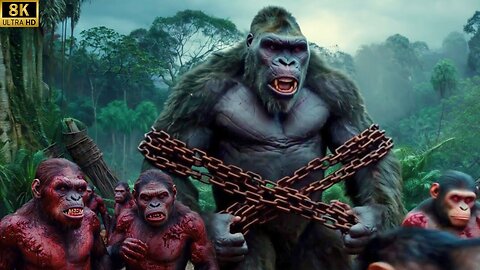 King Kong vs. Mutant Apes: Epic Battle of Giants on Skull Island! 🦍💥🐒