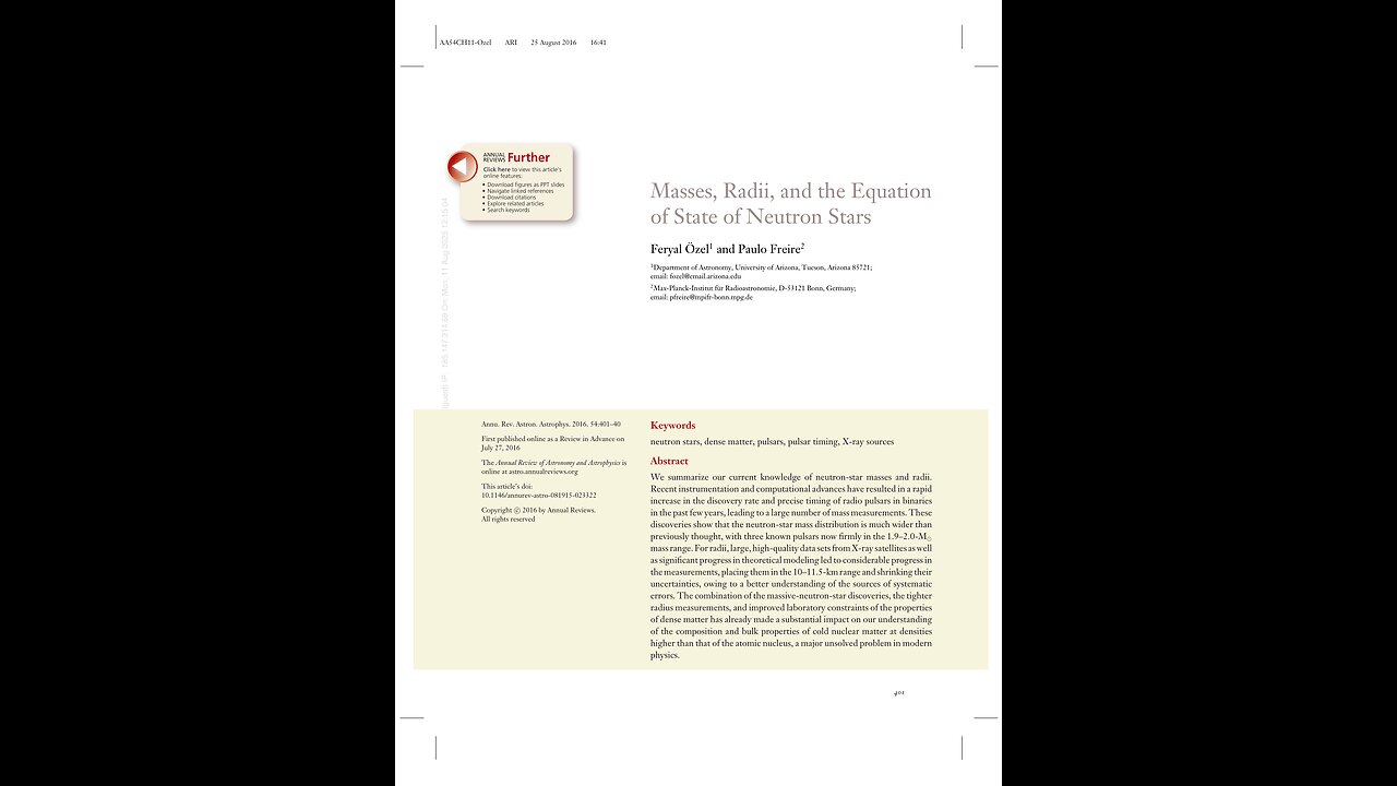 Masses, Radii, and the Equation of State of Neutron Stars, 2016. A Puke(TM) Audiopaper
