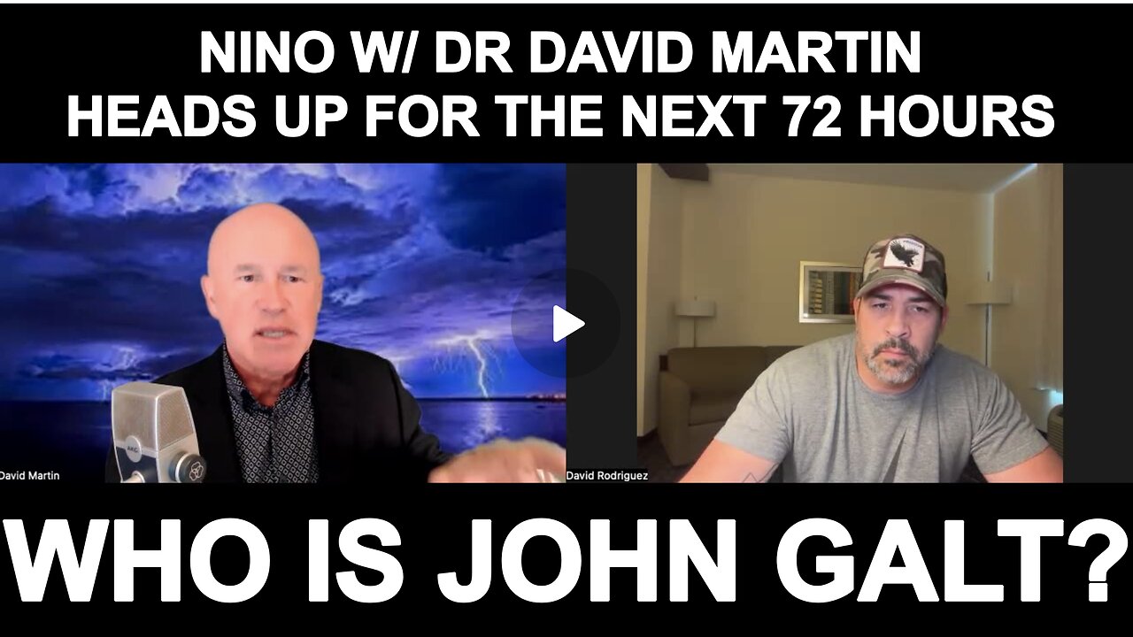 NINO W/ Dr. David Martin- DOCUMENTS OF PLANNED BIO ATTACK SET 4 JULY 4TH WHO IS John Galt?