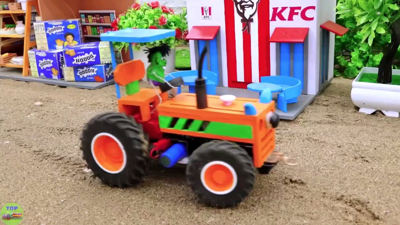 diy mini tractor construction machine video | tractor video | #shorts #youtubeshorts #toys #jcb