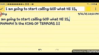 YAHAWAH is the KING OF TERRORS. Yahawahshi is the Son of the KING OF TERRORS.
