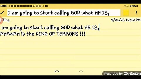 YAHAWAH is the KING OF TERRORS. Yahawahshi is the Son of the KING OF TERRORS.
