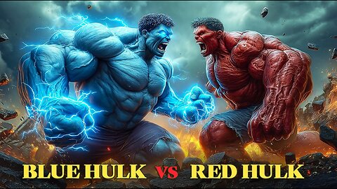 Blue Hulk vs Red Hulk Epic Fight