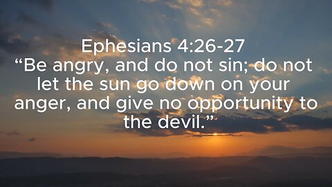 Ephesians 4:26-27