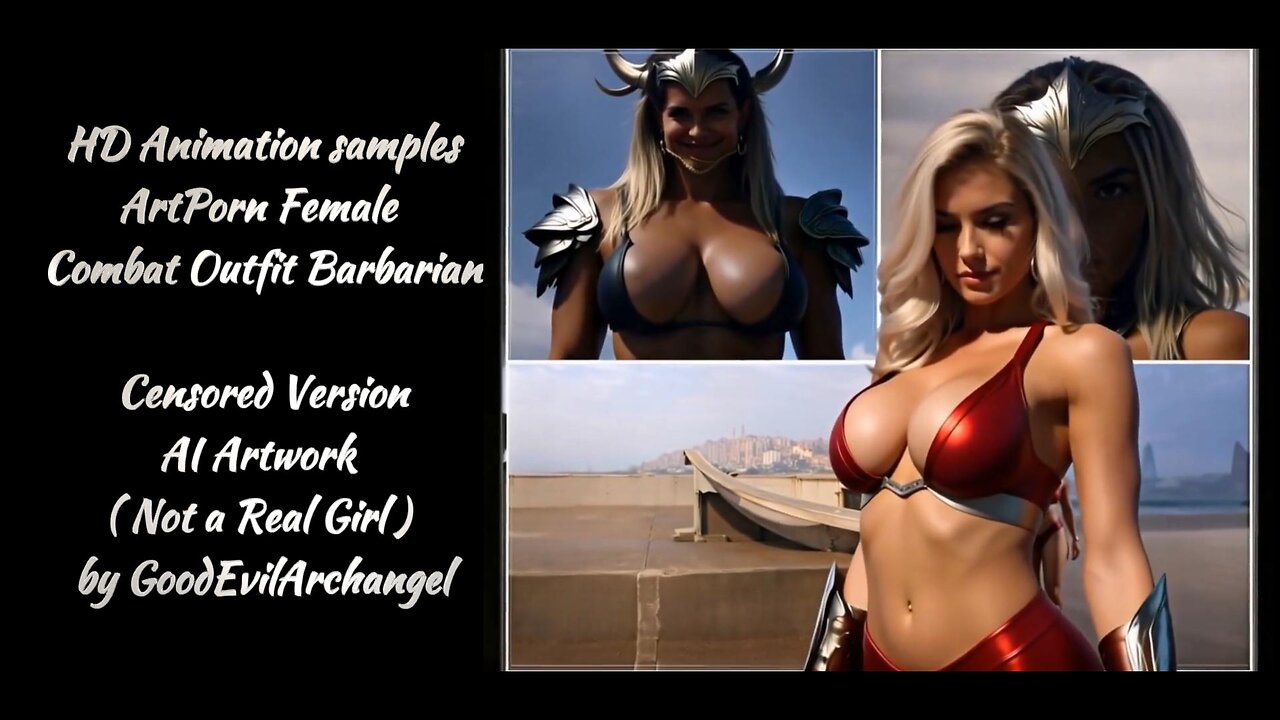 HD Animation ArtPorn Female Combat Outfit Barbarian