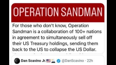 Dan Scavino Jr. posted Metallica Sandman song on May 9th. "Operation Sandman". It's coming.