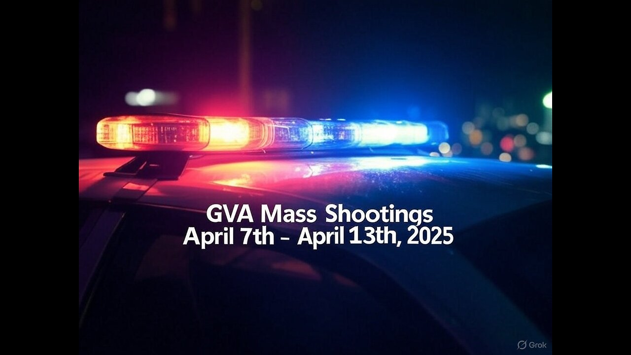 Mass Shootings according Gun Violence Archive for April 7th to April 13th, 2025
