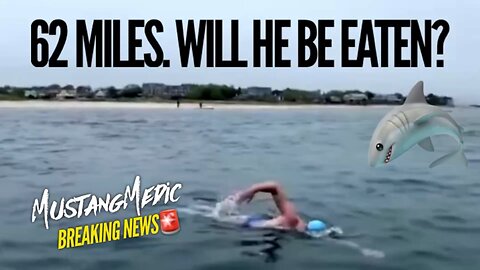 BREAKING NEWS🚨 Man swims 62 miles for Shark Conservation.