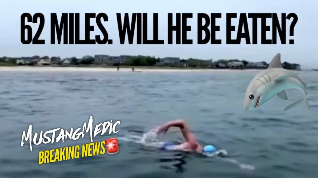 BREAKING NEWS🚨 Man swims 62 miles for Shark Conservation.