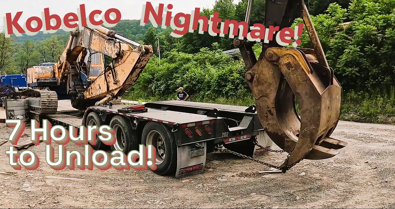 Kobelco Nightmare! 7 Hour Unload at Salvage Yard!